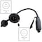 Ac Works 1.5FT 12/3 15 Amp 125 Volt NEMA 5-15P Flanged Power Input Inlet Power Strip with Cover IN515B515 - alternate 9